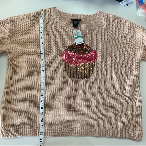 Blush pink oversized knit sweater - Picture 9 of 11